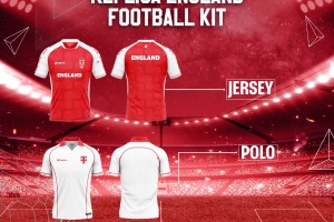 Replica England Football Kit 2022-23
