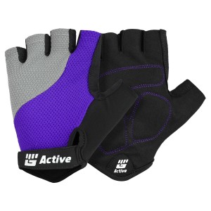 Purple Short Finger Cycling Gloves