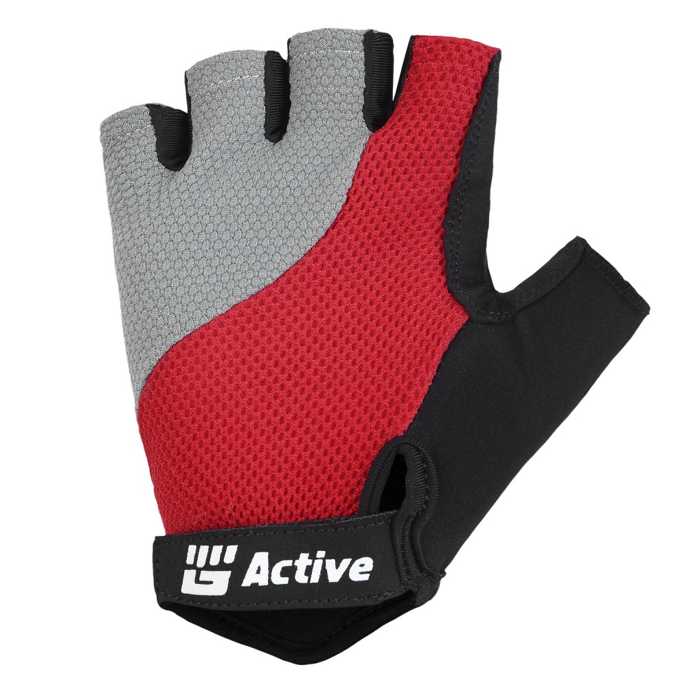 Red Short Finger Cycling Gloves