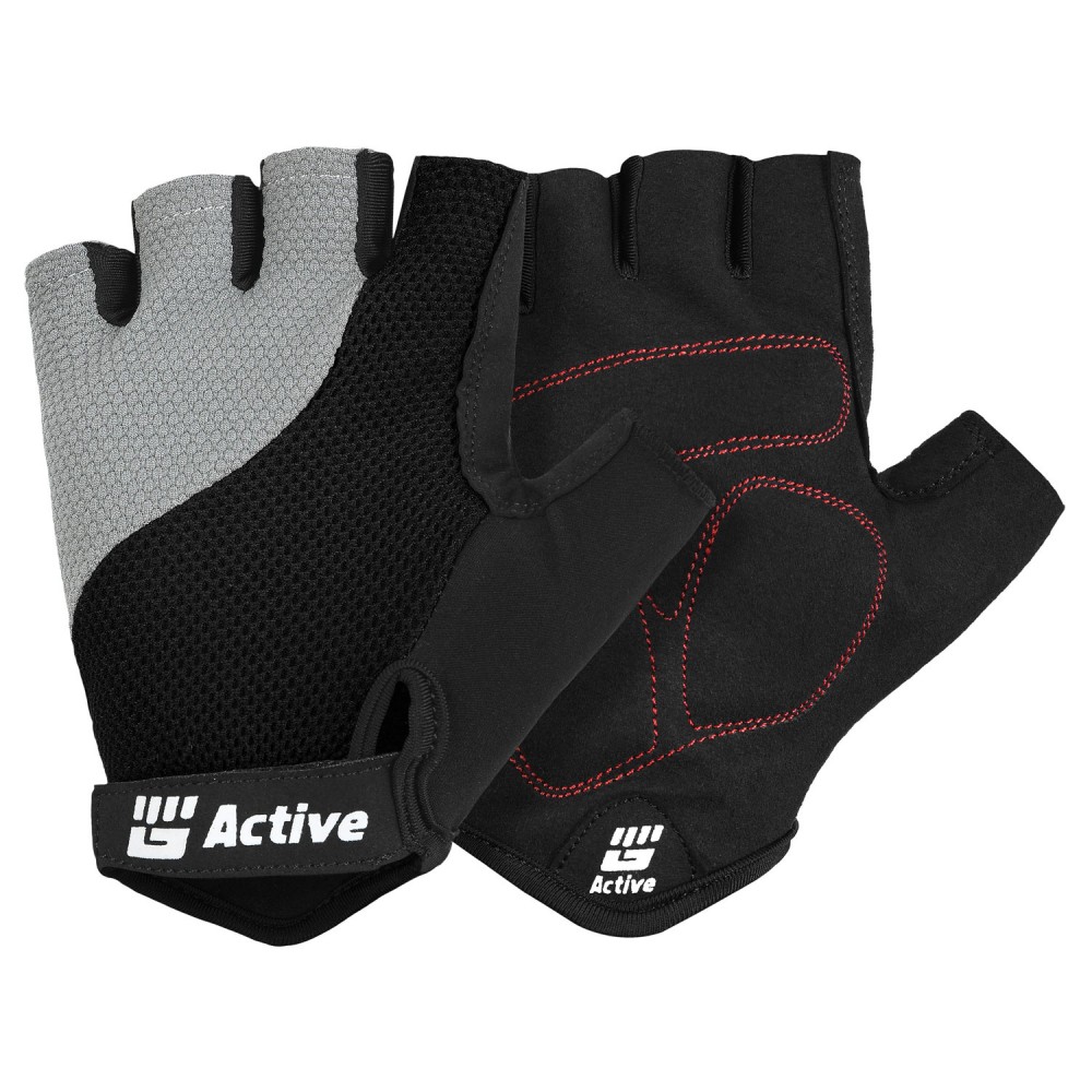 Black Short Finger Cycling Gloves