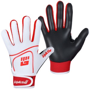 Grip Active Gaelic Gloves with Premium Qaulity Latex GAA Football WHITE and BLACK-Latex 