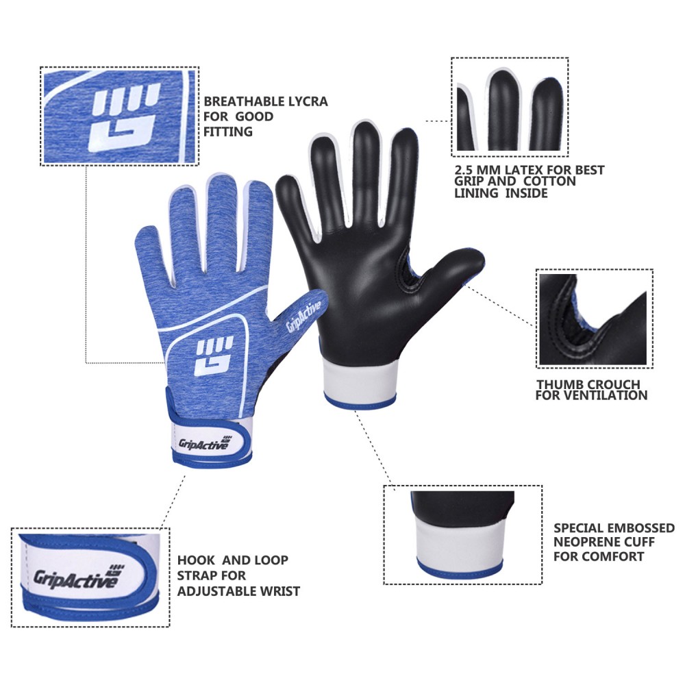 Royal Blue and White Gaelic Gloves