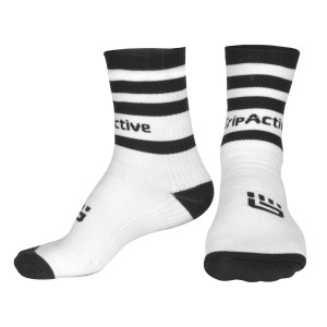 White and Black Football Mid Leg Socks
