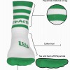 Green and White Rugby Mid Leg Socks