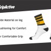 Black and Yellow Football Mid Leg Socks