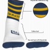 Navy Blue and Yellow Rugby Mid Leg Socks