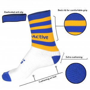 Royal Blue and Yellow Rugby Mid Leg Socks
