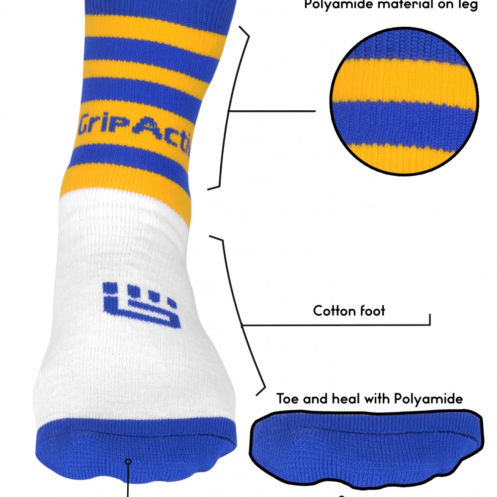 Royal Blue and Yellow GAA Mid Leg Socks