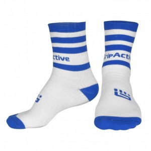 Blue and White Football Mid Leg Socks