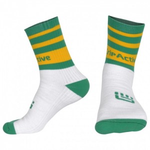Green And Yellow Football Mid Leg Socks